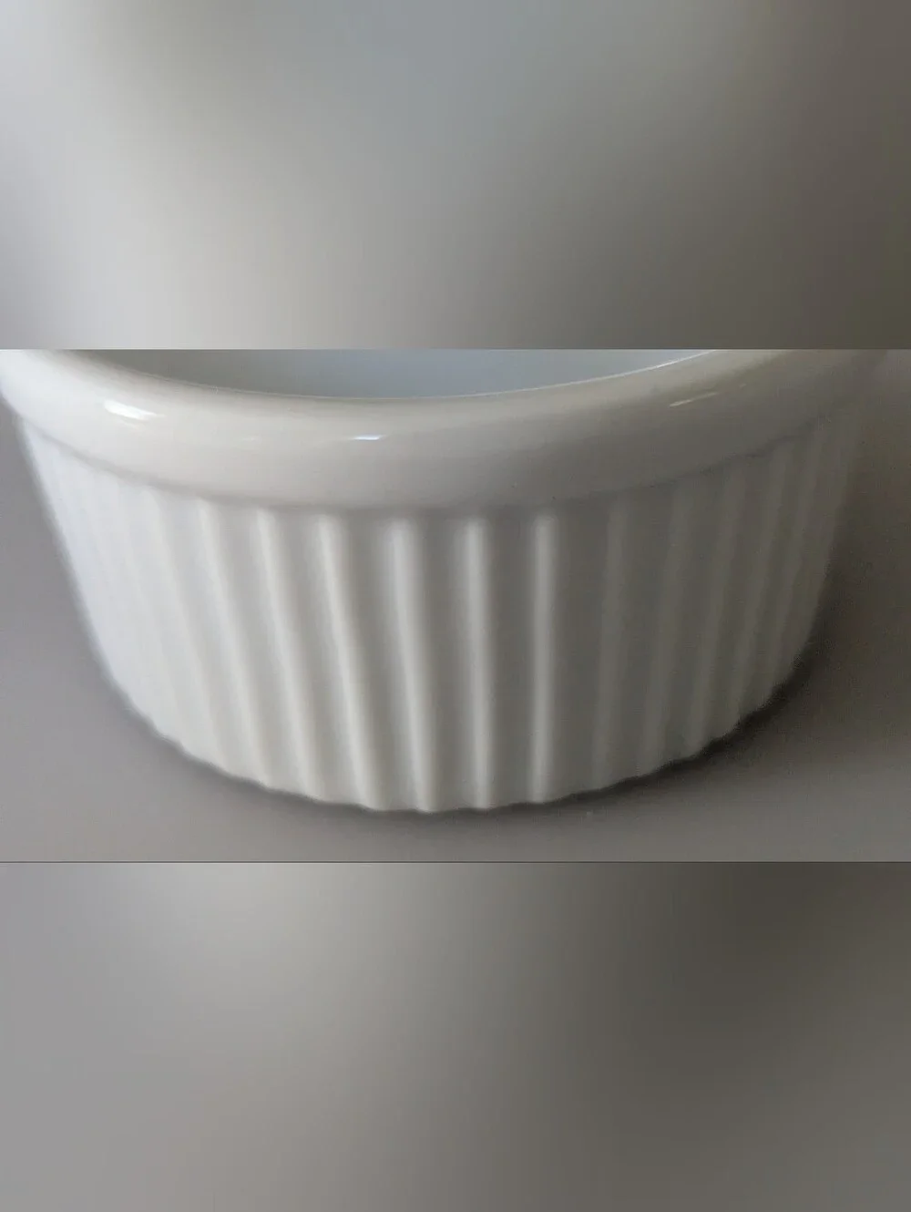 Lot of 5-pcs Ramekin Baking Dishes 4oz White Soufflé Creme Brulee Quiche 3-3/8